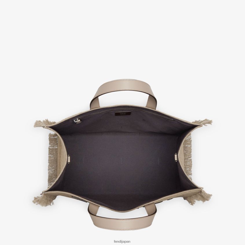 jp Fendi 男性 フリンジ付きffファブリックバッグ ベージュ 20L42T1847 アクセサリー