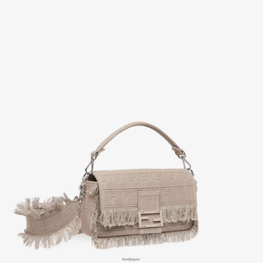 jp Fendi 男性 フリンジ付きffファブリックバッグ ベージュ 20L42T1848 アクセサリー