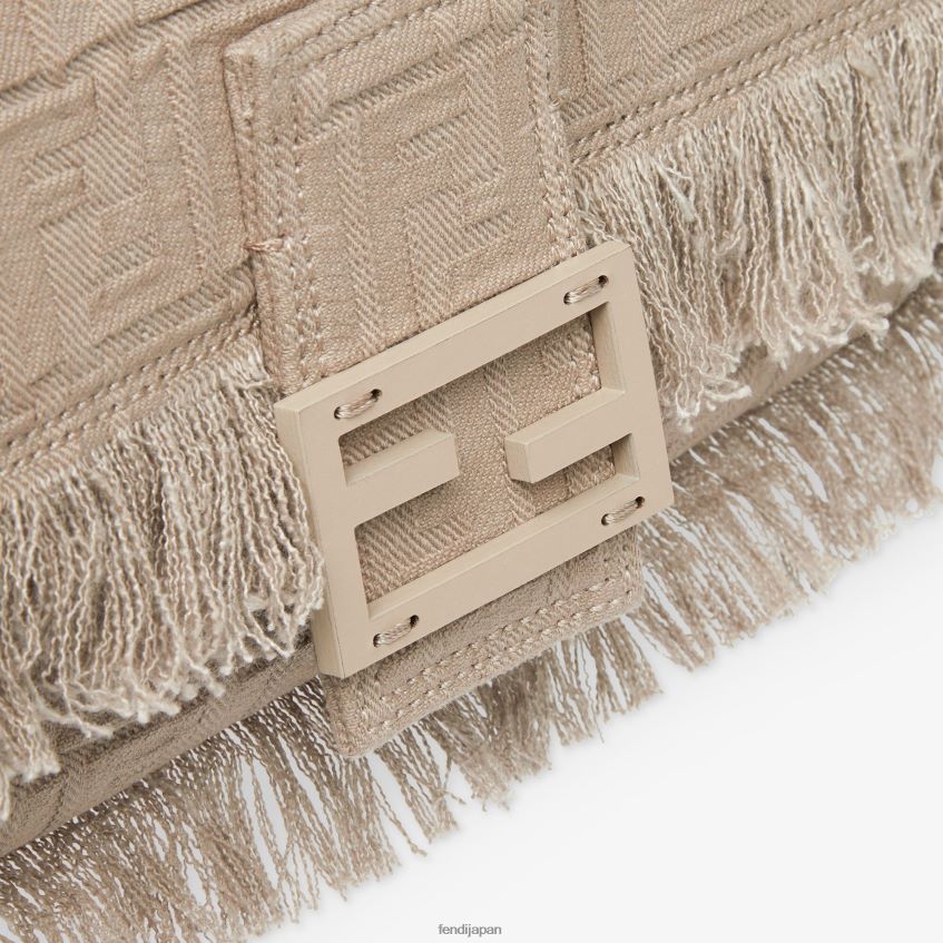 jp Fendi 男性 フリンジ付きffファブリックバッグ ベージュ 20L42T1848 アクセサリー