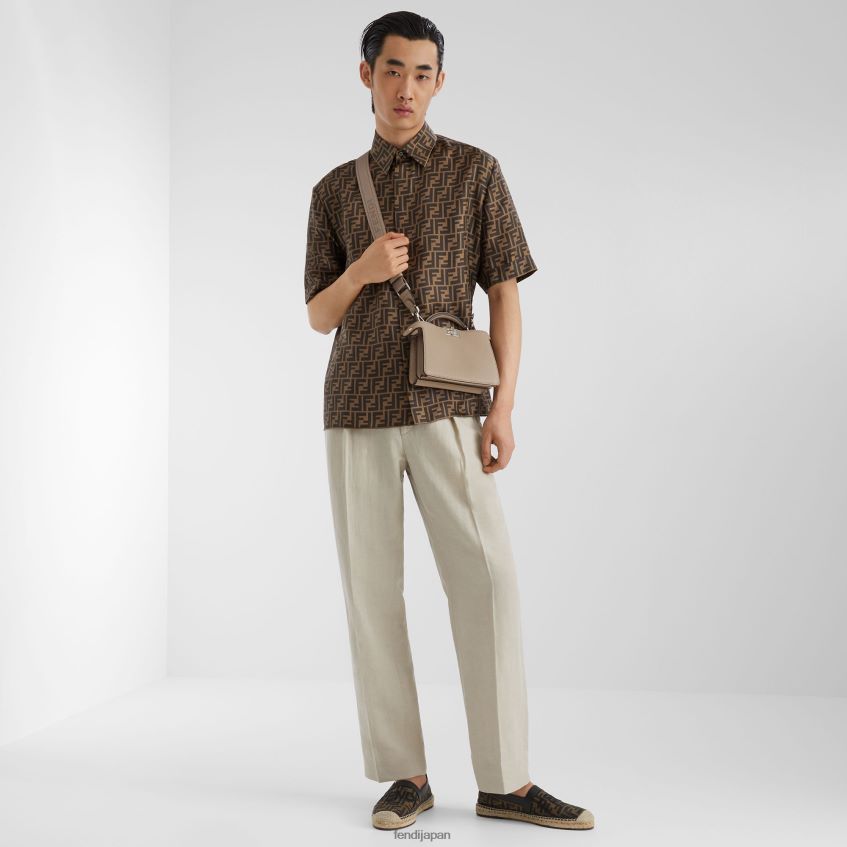 jp Fendi 男性 ピーカブー iseeu xcross レザーバッグ ベージュ 20L42T1796 アクセサリー
