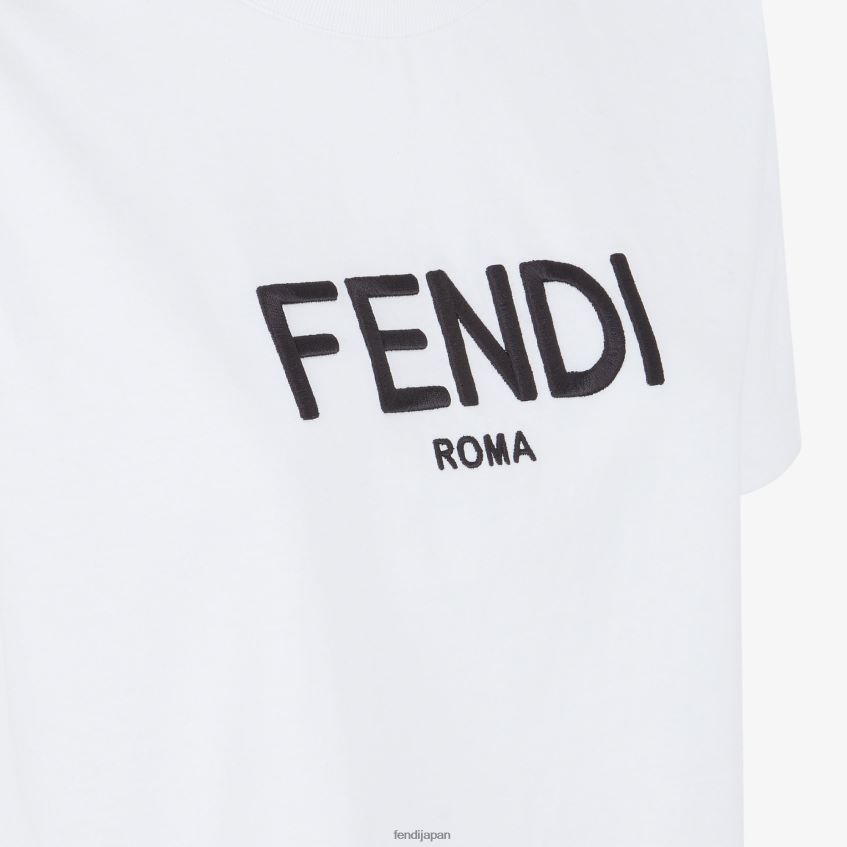 jp Fendi 女性 コットンTシャツ 白 20L42T1112 衣服