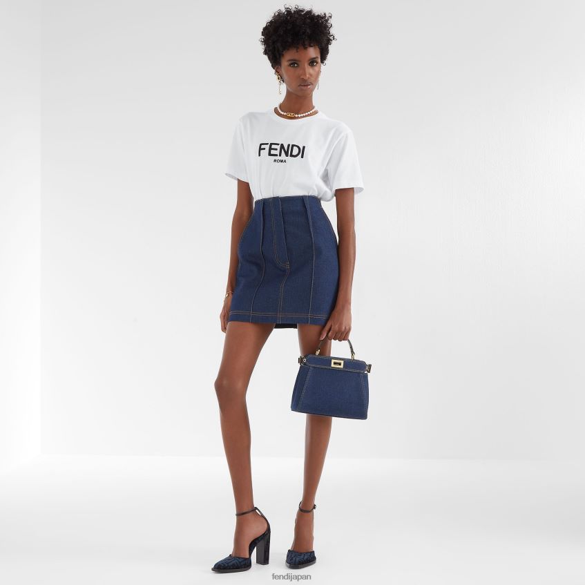 jp Fendi 女性 コットンTシャツ 白 20L42T1112 衣服