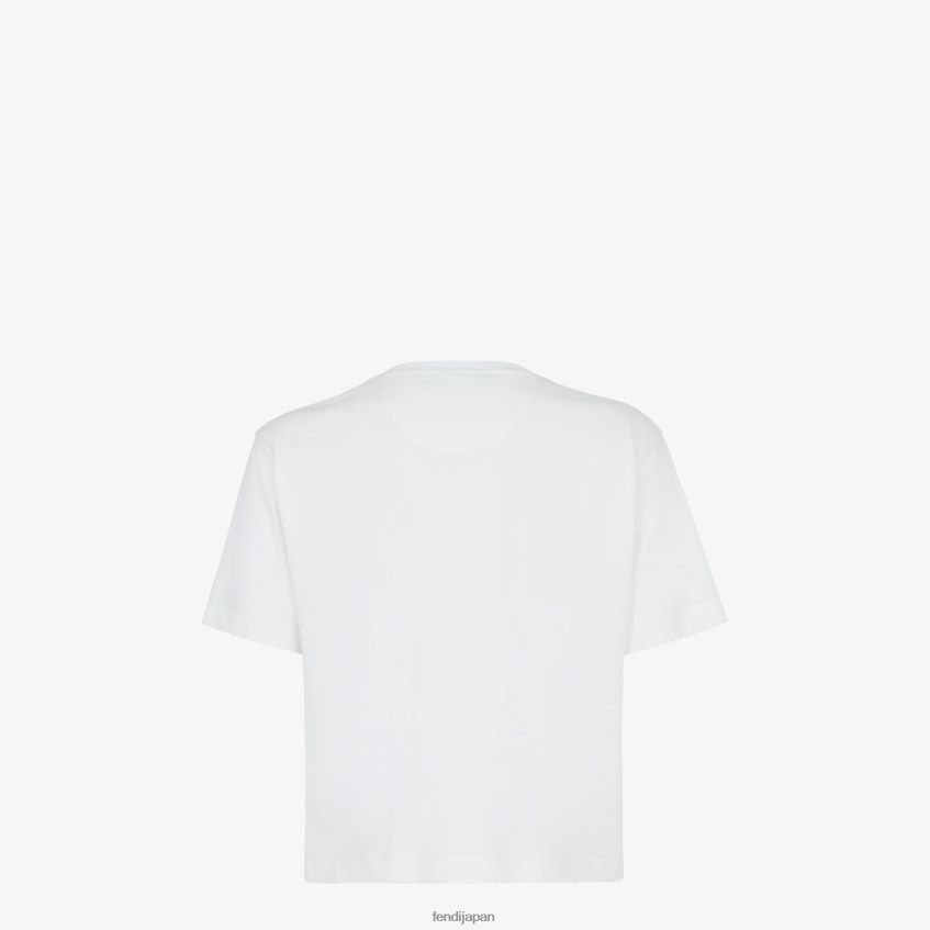 jp Fendi 女性 ジャージーTシャツ 白 20L42T1145 衣服