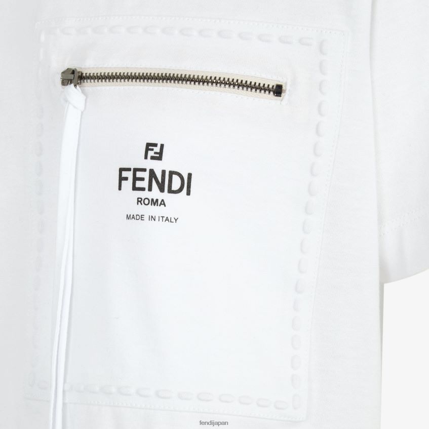 jp Fendi 女性 ジャージーTシャツ 白 20L42T1145 衣服
