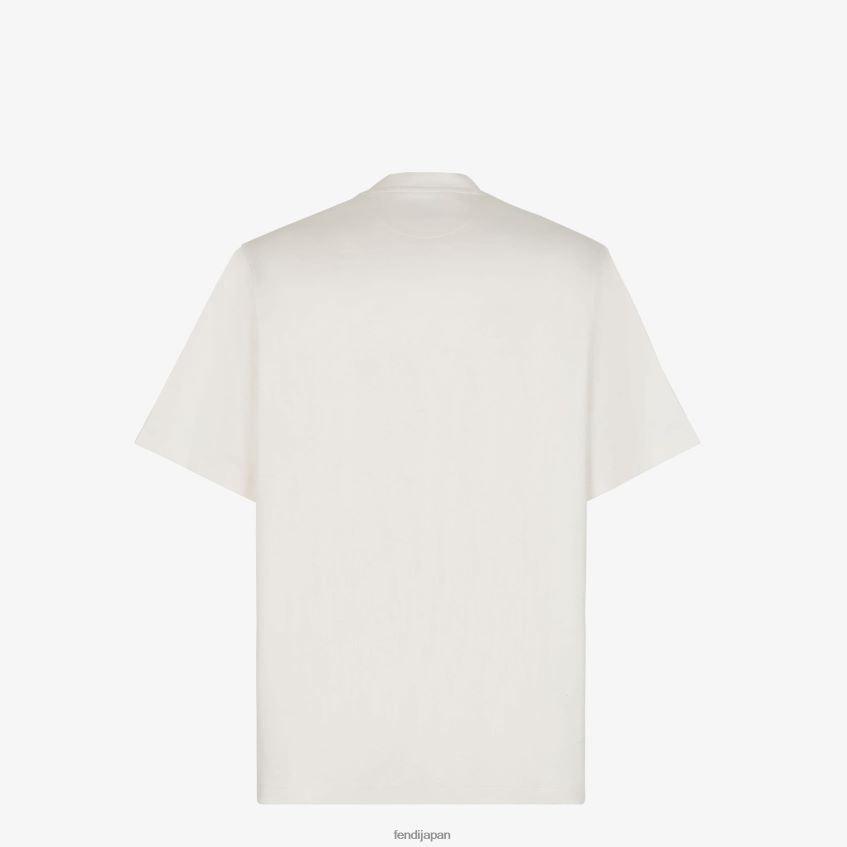 jp Fendi 男性 ジャージーTシャツ 白 20L42T1956 衣服